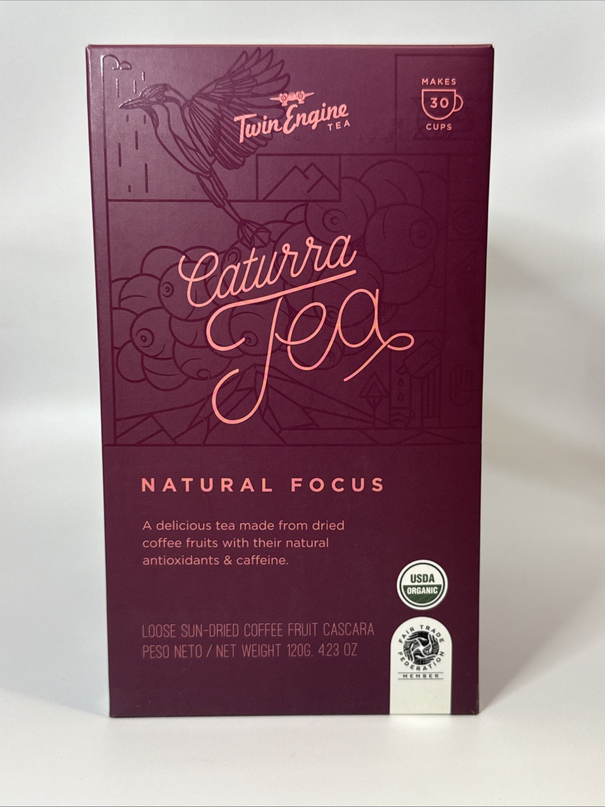 3x – Caturra Tea Natural Focus Sun- Dried Coffee 120g Fruit Exp 04/10/27 Brew