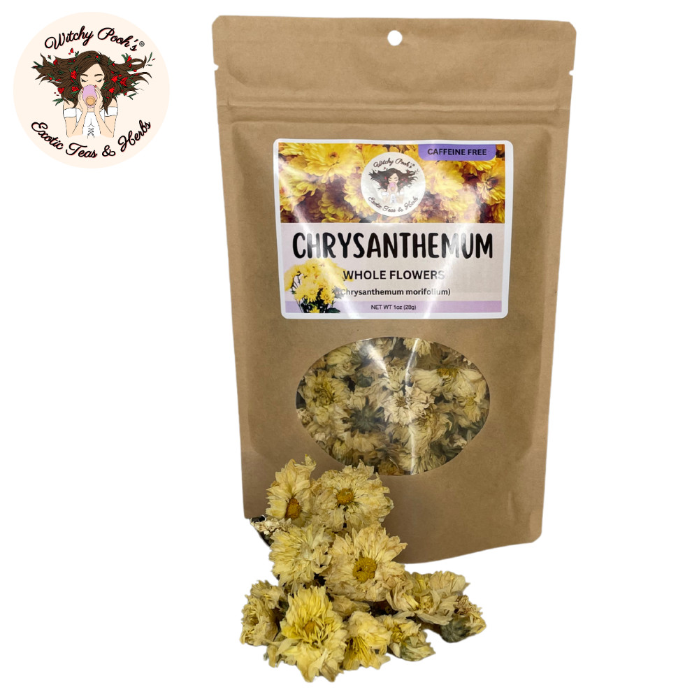 Witchy Pooh’s Chrysanthemum Tea – Whole Flowers, Caffeine Free