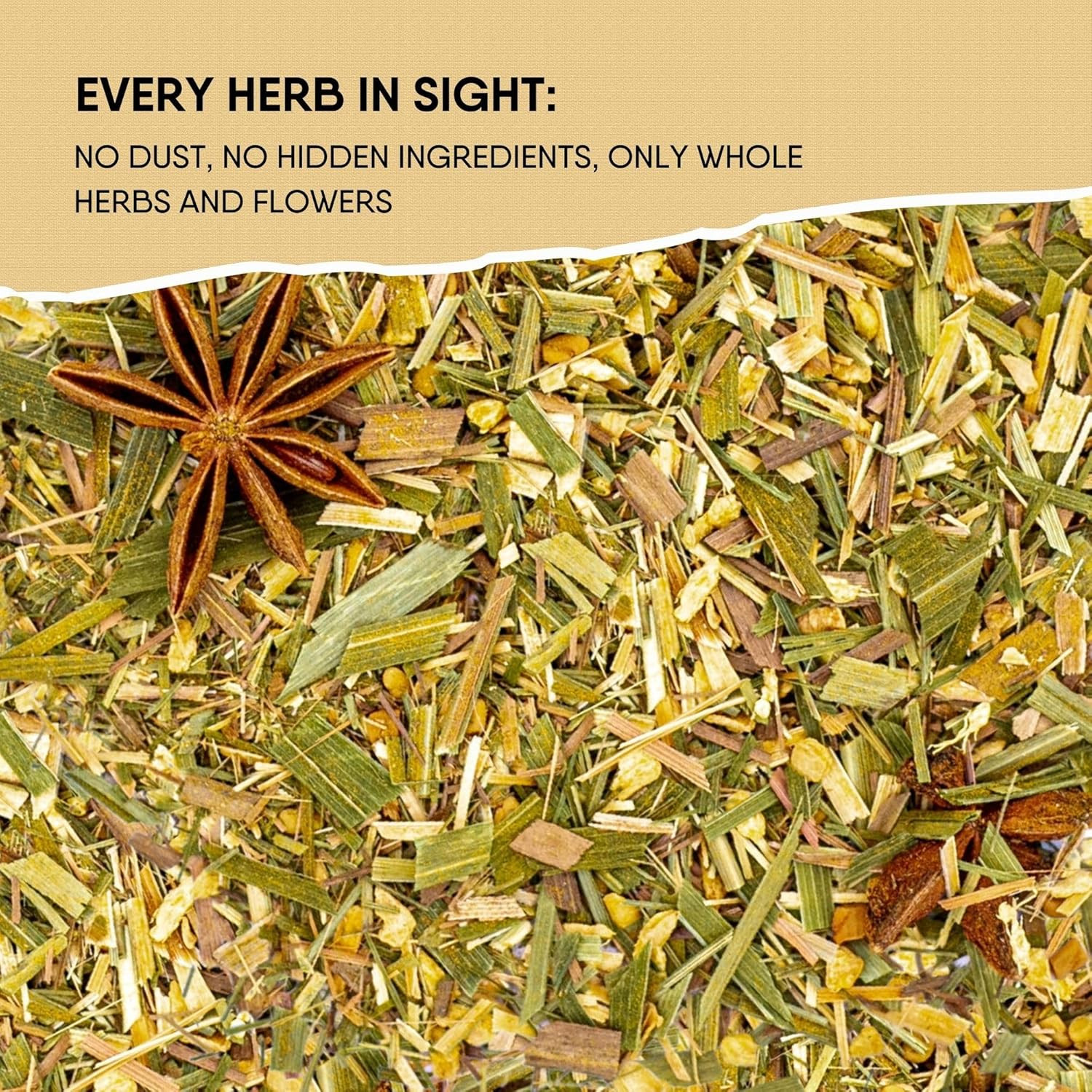 Herbal Tea with Lemongrass, Ginger, Fenugreek, Star Anise, Turmeric, Caffeine Fr