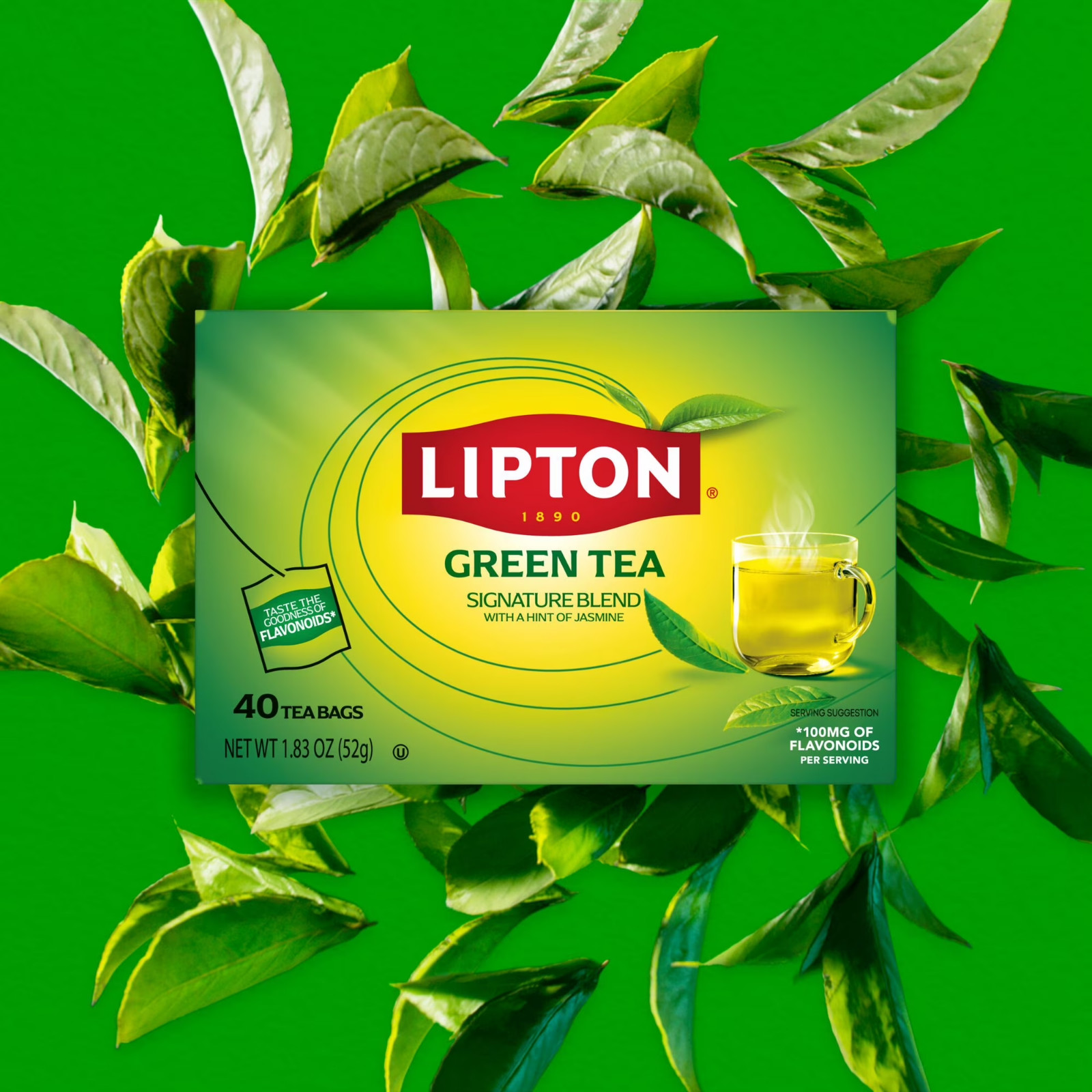 (Pack of 2)Lipton Signature Blend Green Tea Bags Unsweetened Hot/Iced Tea…..