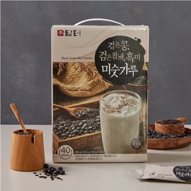 DAMTUH Korean Traditional Tea Black Grains Powder Mix – Misugaru Style Multi-Gra