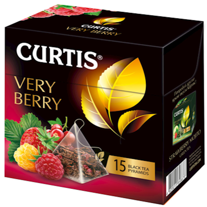CURTIS BLACK Tea VERY BERRY 15 Pyramids RF NO GMO MADE IN RUSSIA US SELLER