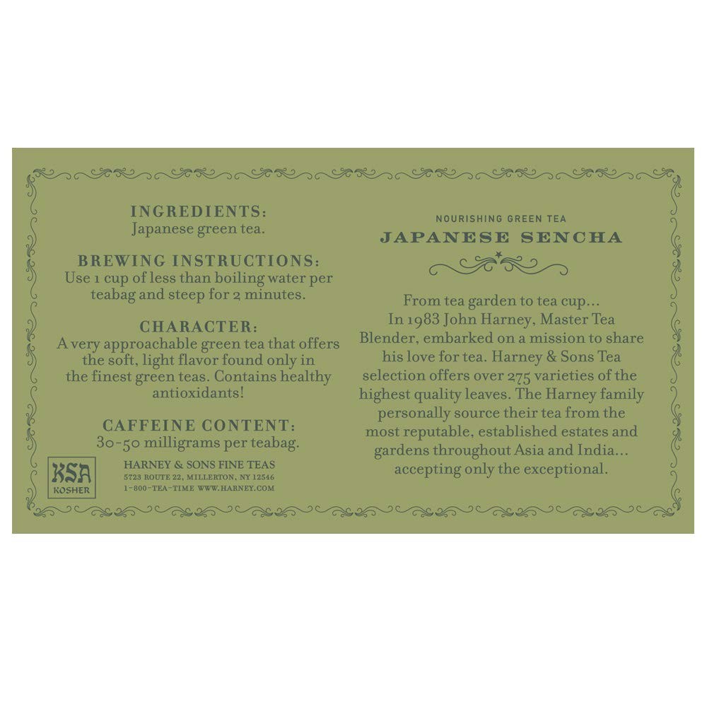 Delicate Sencha Green Tea Bags – 50 Count for a Pleasurable Tea Experience