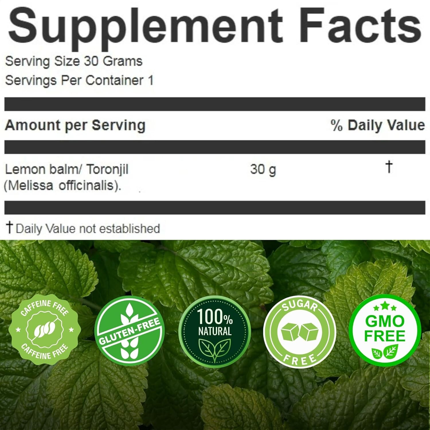 Lemon Balm Loose Herbs (Toronjil) 1.1oz (30g) – Relaxing Melissa Herbal Tea