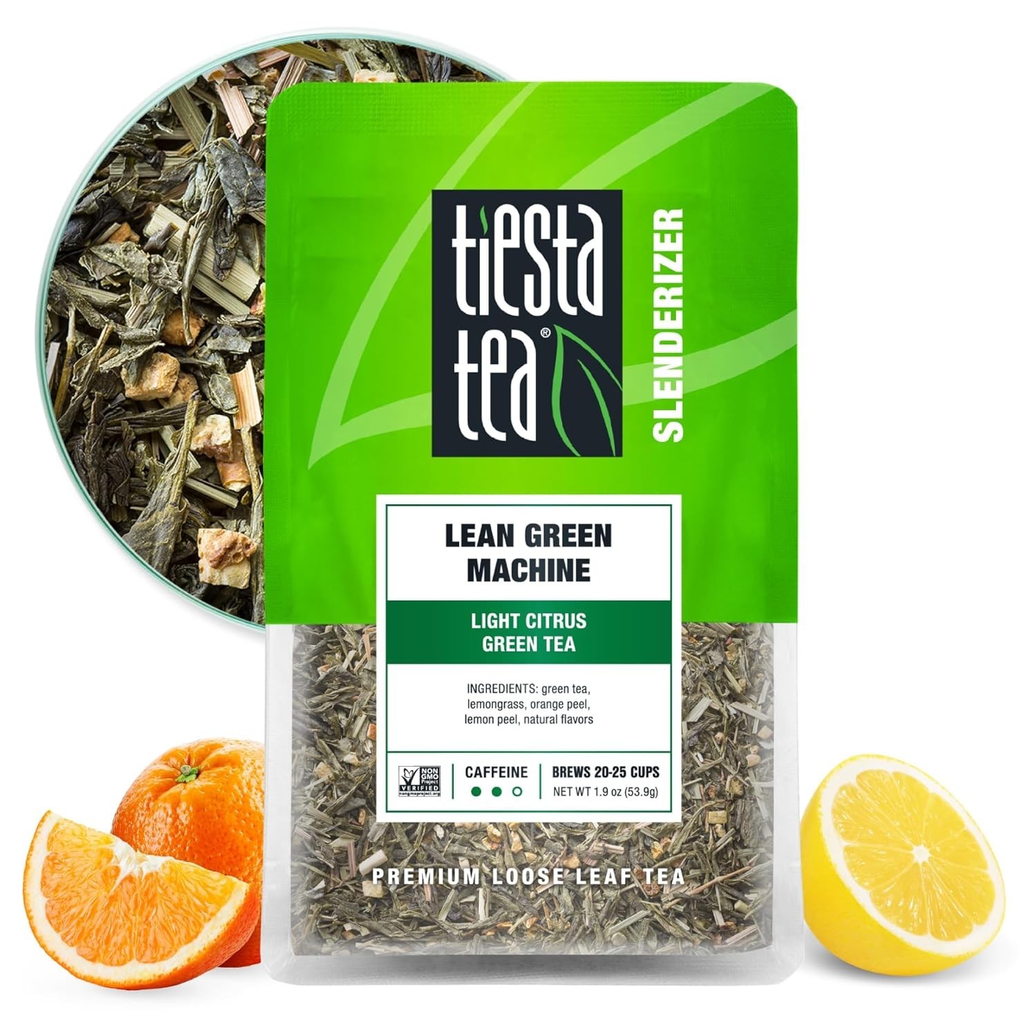 Lean Green Machine, Loose Leaf, Light Citrus Green, Blend, Medium Caffeinate…