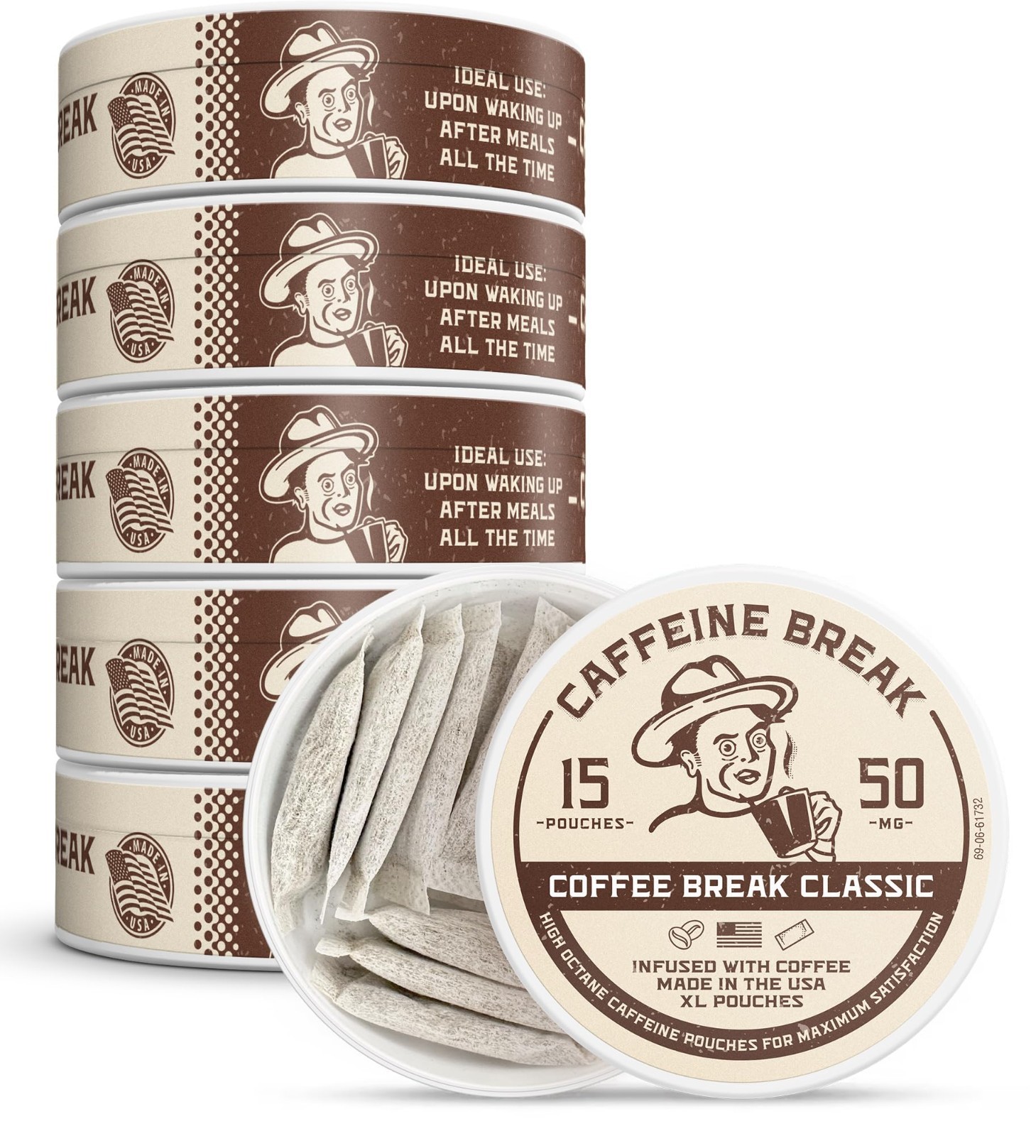 Caffeine Pouches – Smooth Coffee Flavor – Bold Energy Anytime – 50mg Caffeine –