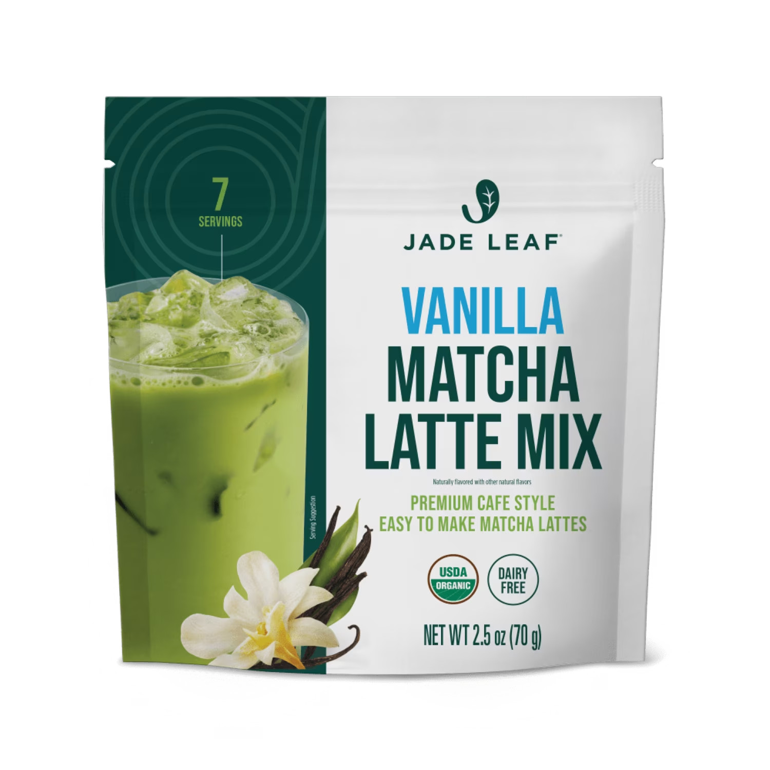 Jade Leaf Cafe Style Organic Vanilla Matcha Latte Mix, 2.5oz Powdered Tea