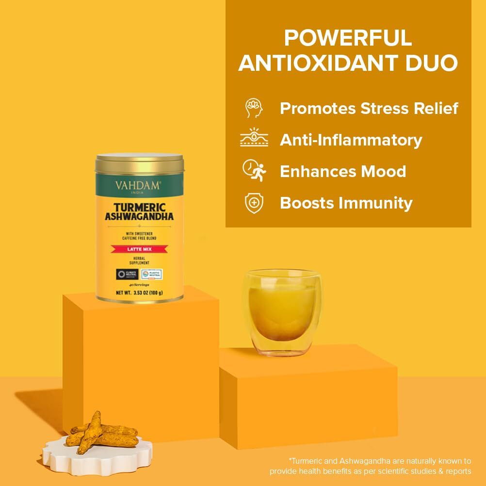 Golden Milk Recovery & Nourishing Latte Mix – Ashwagandha with Turmeric Curc…