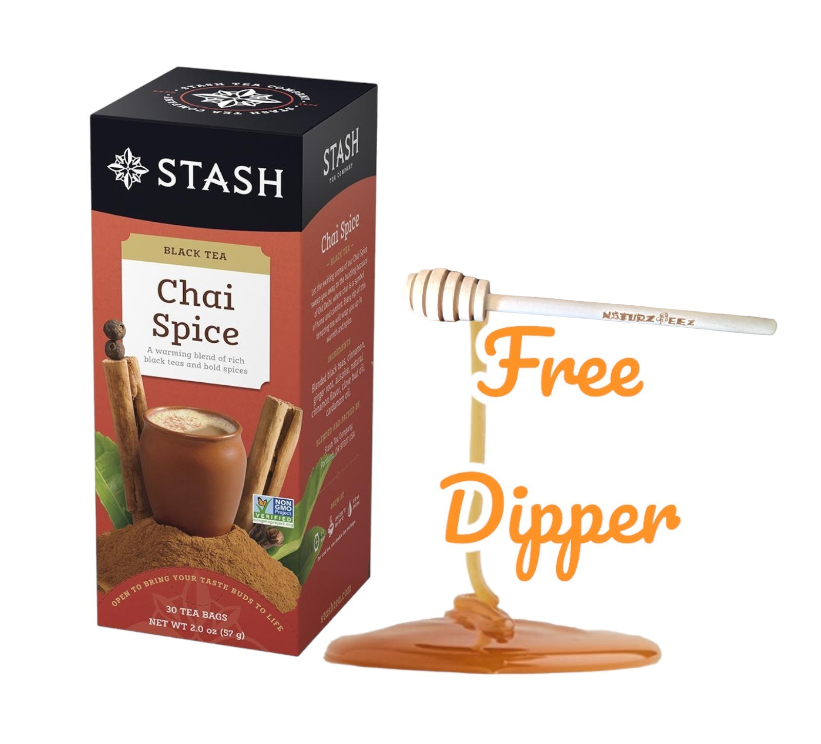2 PACK CHAI SPICE TEA 30 Bags each Non-GMO Kosher STASH