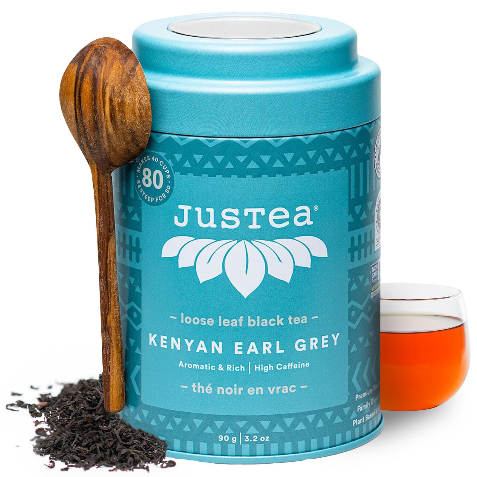 KENYAN EARL GREY | Loose Leaf Black Tea | Tin with Hand Carved Tea Spoon | 40…
