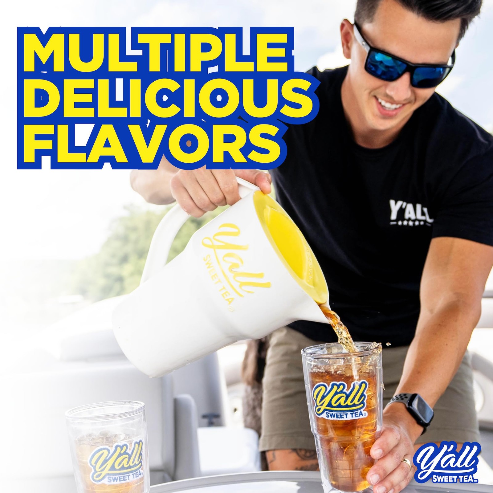 Y’all Sweet Tea Watermelon Flavored Iced Tea Bags One Gallon Size in 10 Gall…