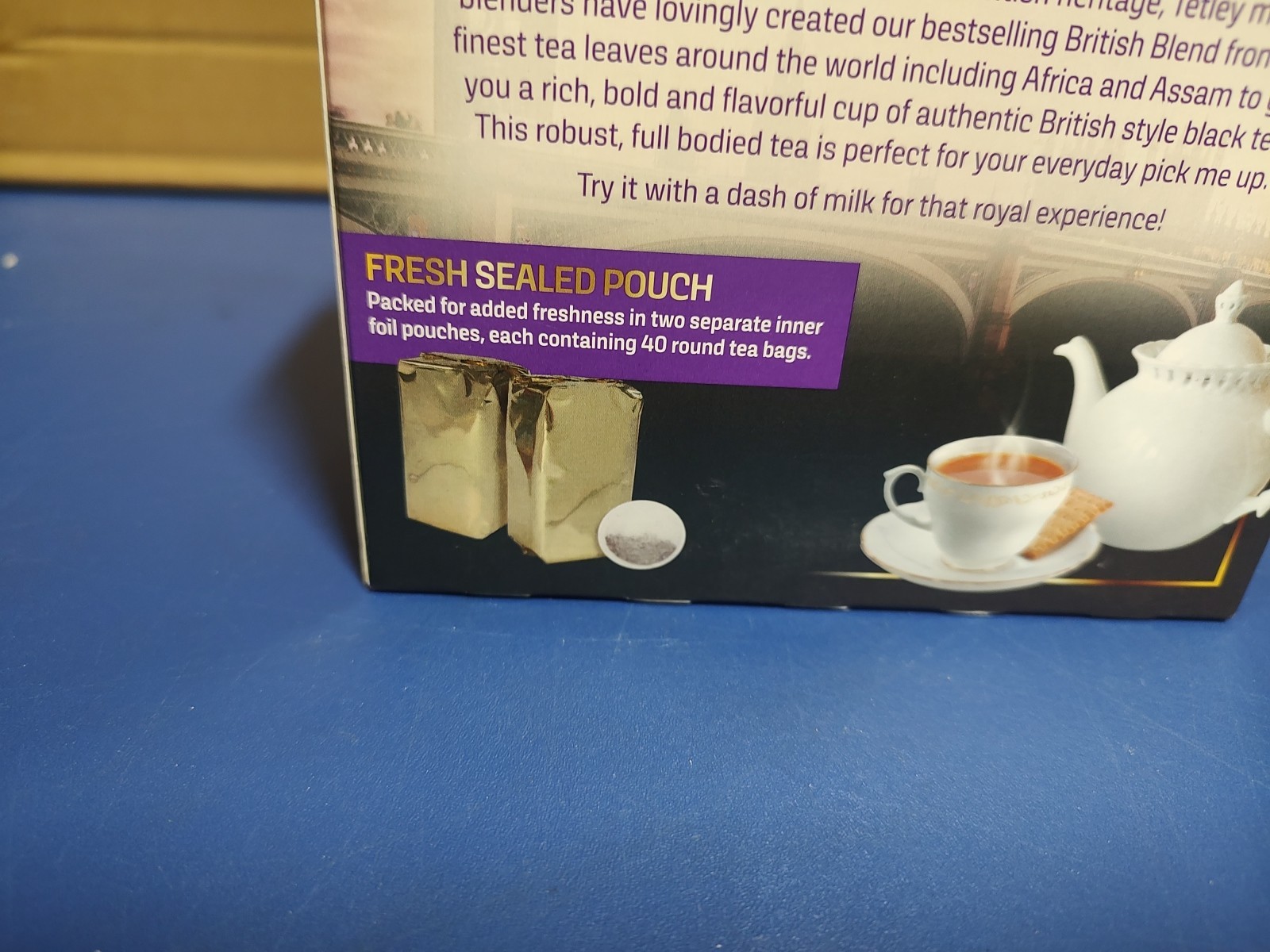 2 Each Tetley Premium Black Tea, British Blend 80 Count Tea Bags, 7 oz Dec 2025