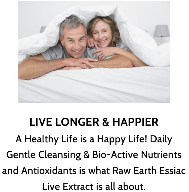 Raw Earth ESSIAC Tea Extract 8 Organic Herbs Sheep Sorrel USA Made