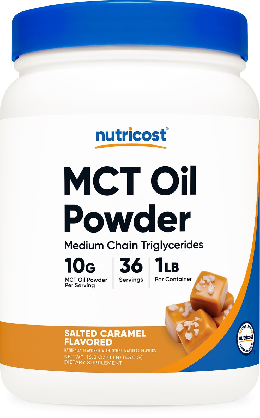 Nutricost Premium MCT Oil Powder (1 LB) 1 Pound (Pack of 1), Multicolor
