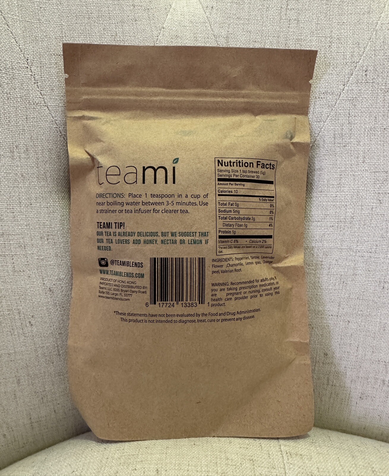 Teami Blends Relax Tea 2.3 oz. Herbal Tea
