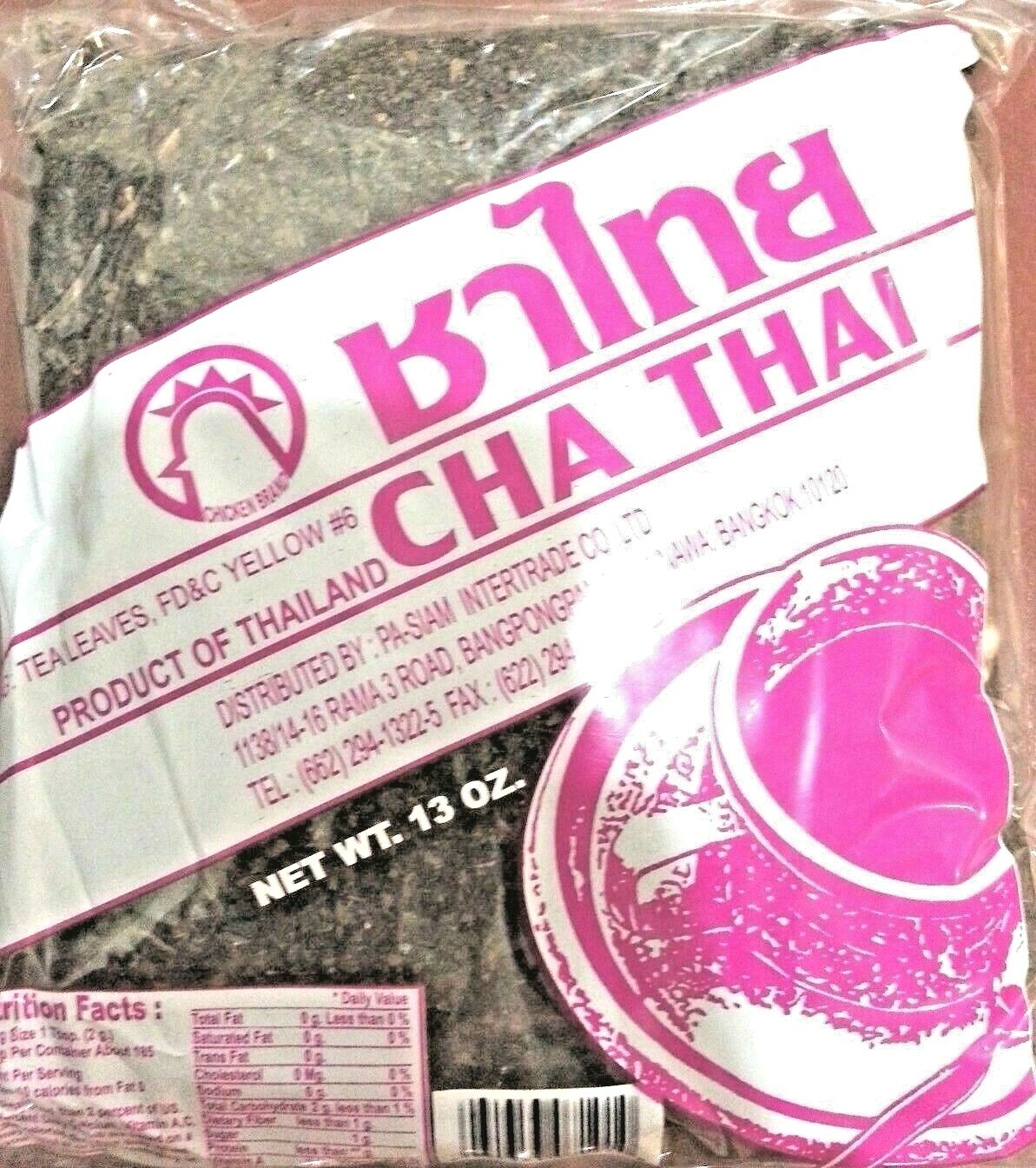 Cha Thai Tea Leaves for Thai Ice Tea, 13 oz. ( New ) 3/6/12 bags.