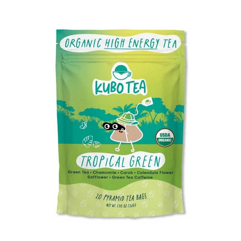 Organic High Caffeine Fruity Tropical Green Tea Bags – 20ct