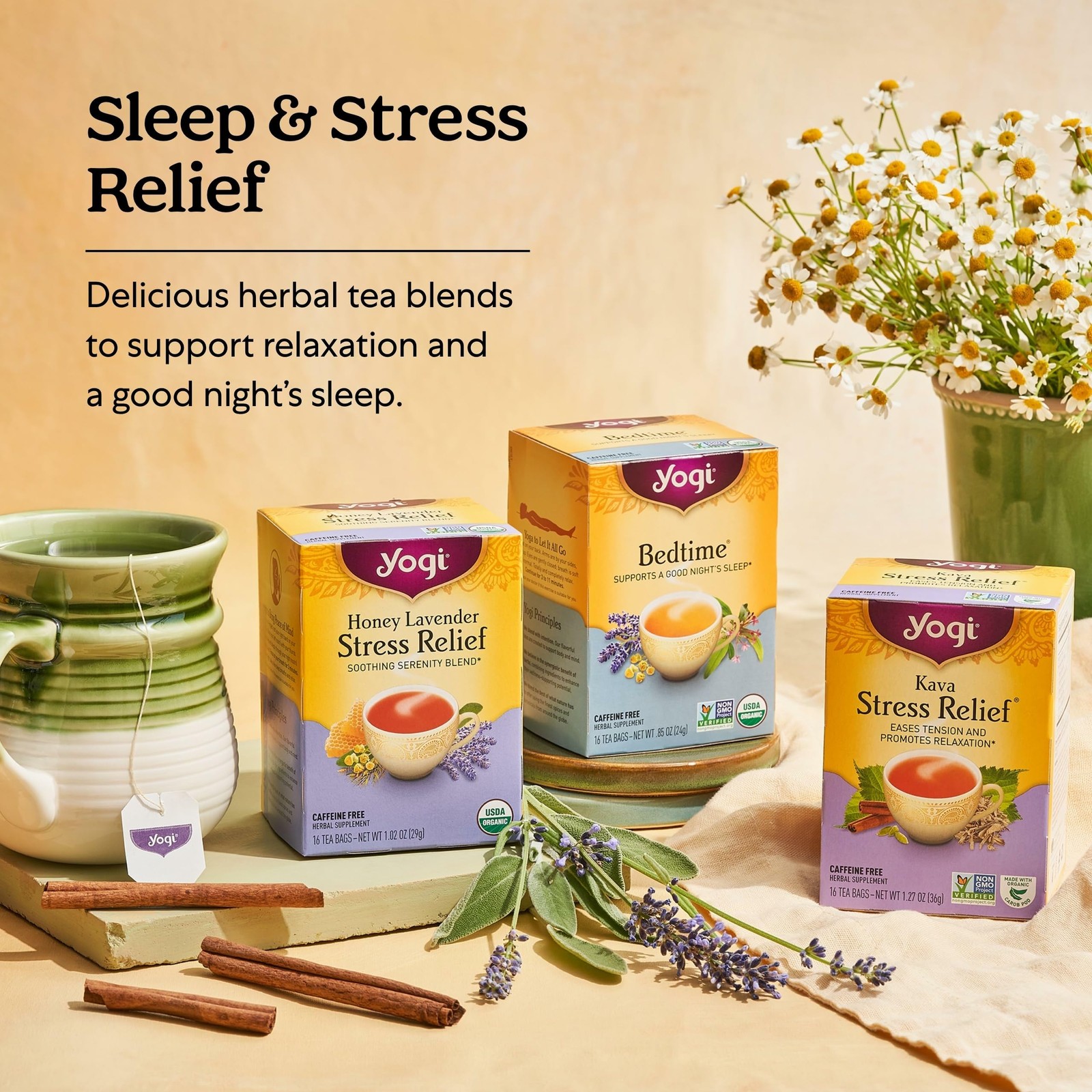 Yogi Tea – Relaxed Mind (6 Pack) – Supports Tranquility 16 Count (Pack of 6)