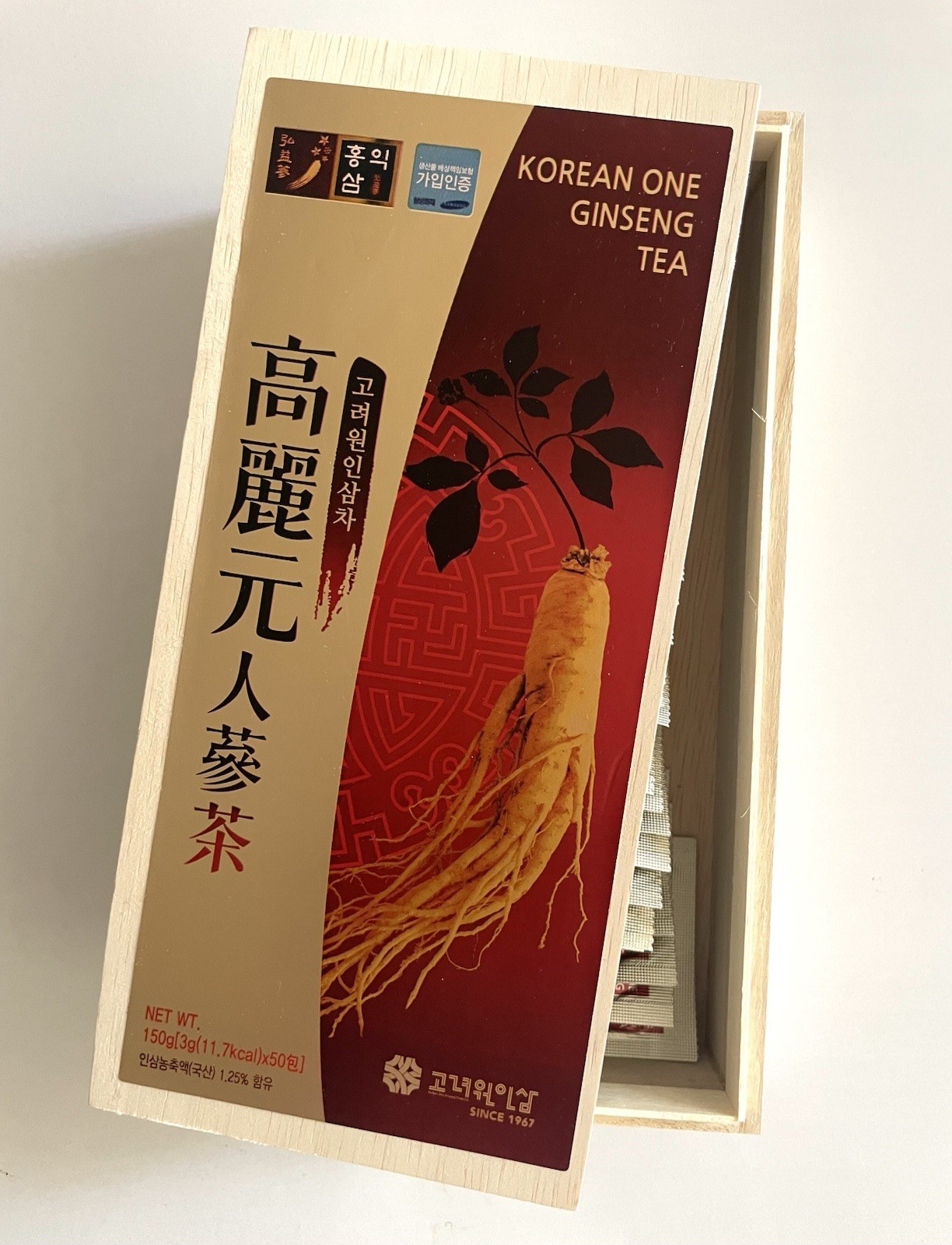 Korean One Ginseng Tea 150 g x 50 (1 box has 50 Tea Packets)
