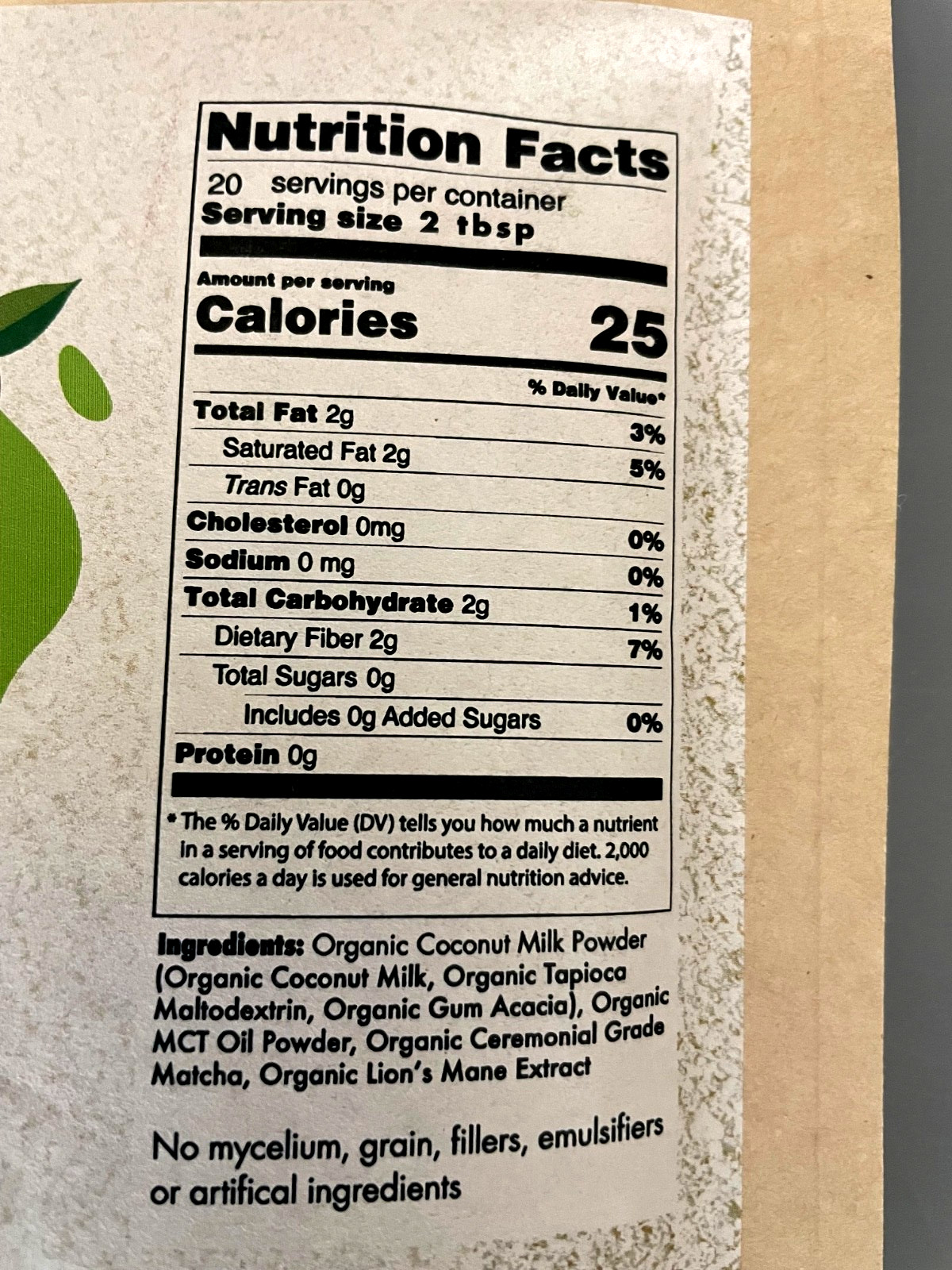X2) MALAMA MUSHROOMS MATCHA Coconut Latte Mix ORGANIC Ceremonial Grade (4.23 OZ