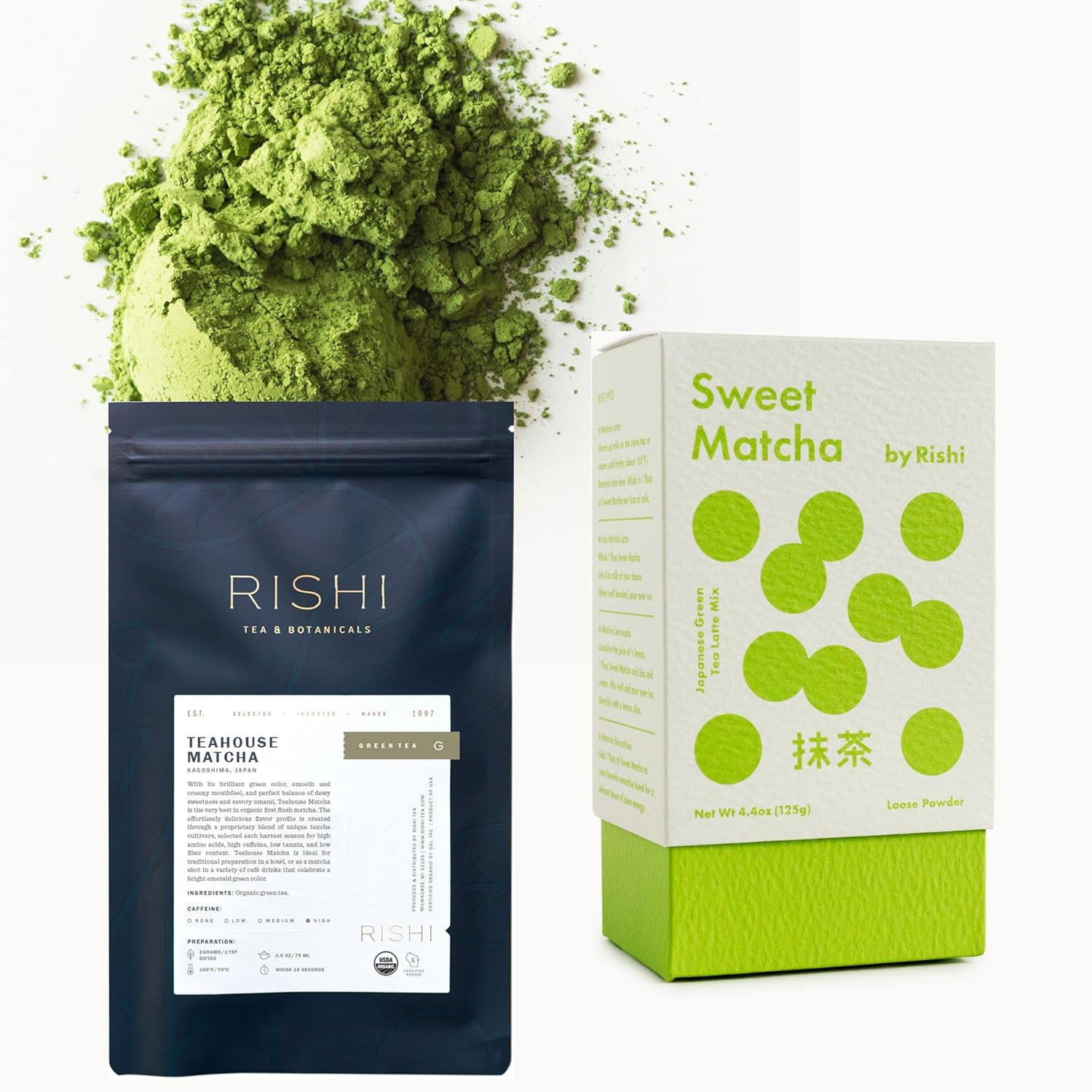 Matcha Bundle – Organic Sweet & Unsweet Green Tea Powder 3.52oz & 4.4oz