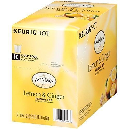 Twinings Lemon & Ginger Herbal Tea 24 to 144 Keurig K cups Pick Any Quantity