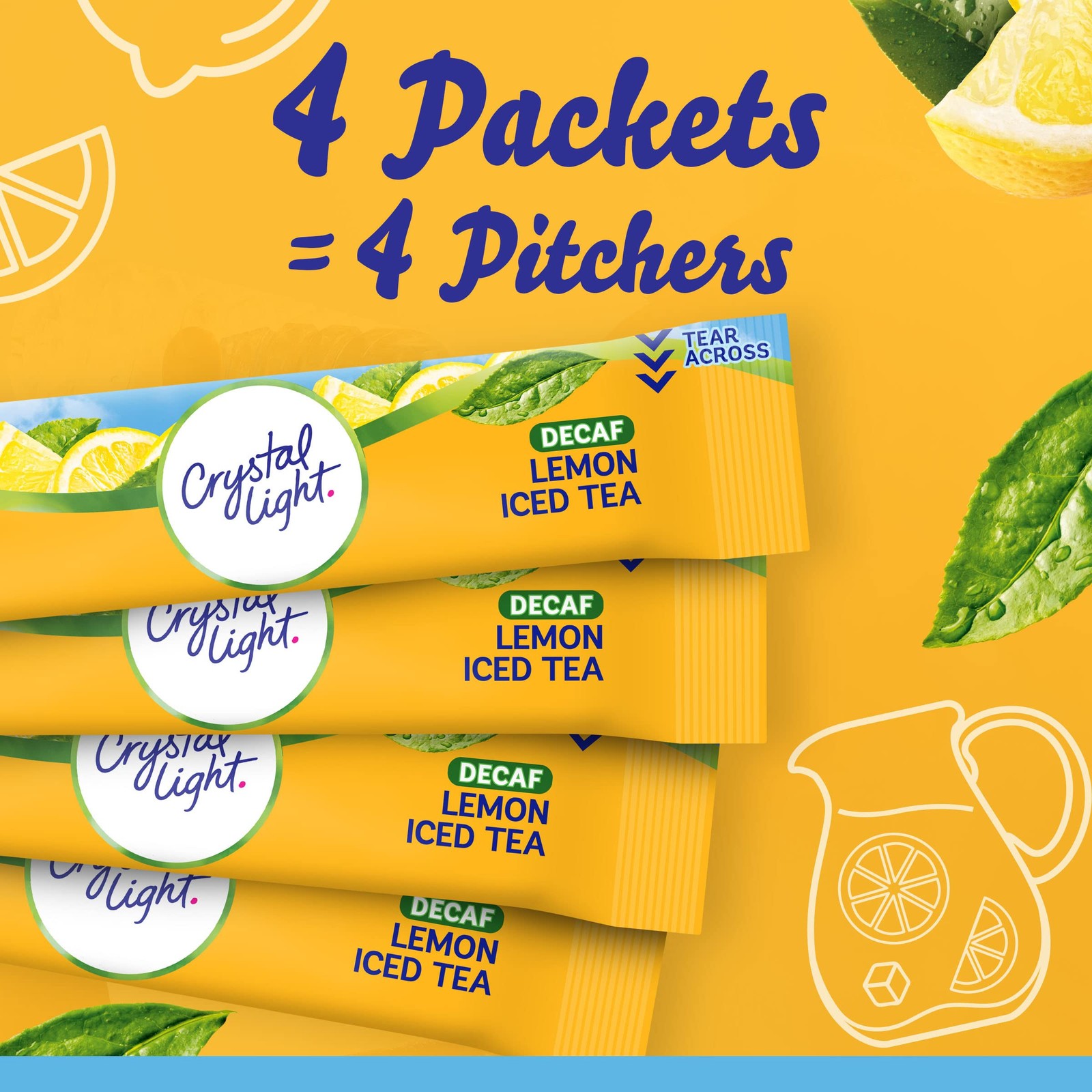 Sugar-Free Decaffeinated Lemon Iced Tea Naturally Flavored Powdered Drink Mix…