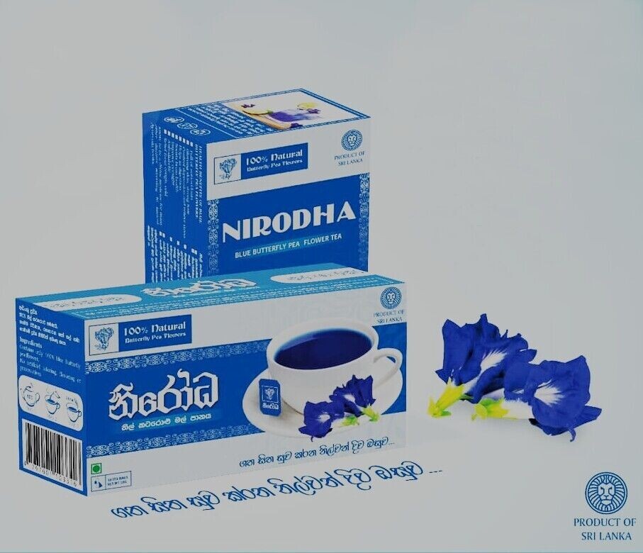 Healthy Tea Nirodha Blue Butterfly Pea Tea (Nil Katarolu Tea) Beauty Drink Fresh