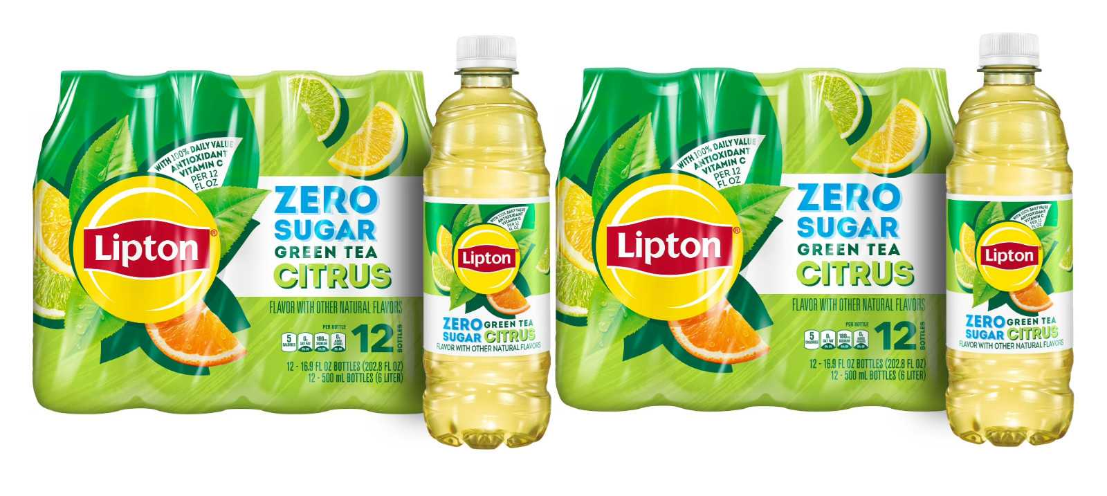 Lipton Diet Green Tea Citrus Iced Tea, Bottled Tea Drink, 16.9 fl oz, pack of 24