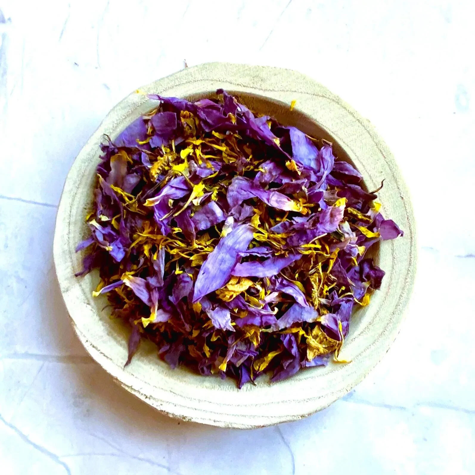Organic Blue Lotus Tea Nymphaea Caerulea Crushed Petals, 1/4oz, 1/2oz, 1oz, 2oz