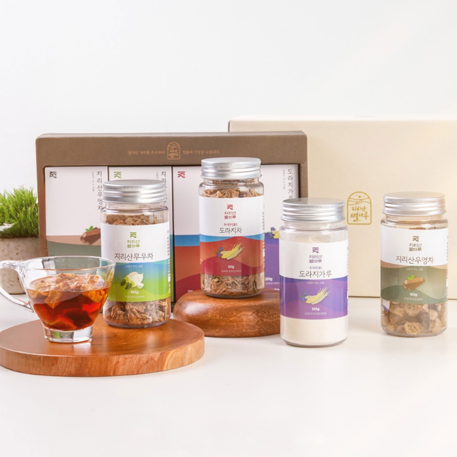 Jirisan Starmaru Korean Herbal Tea Gift Set, 4 Varieties