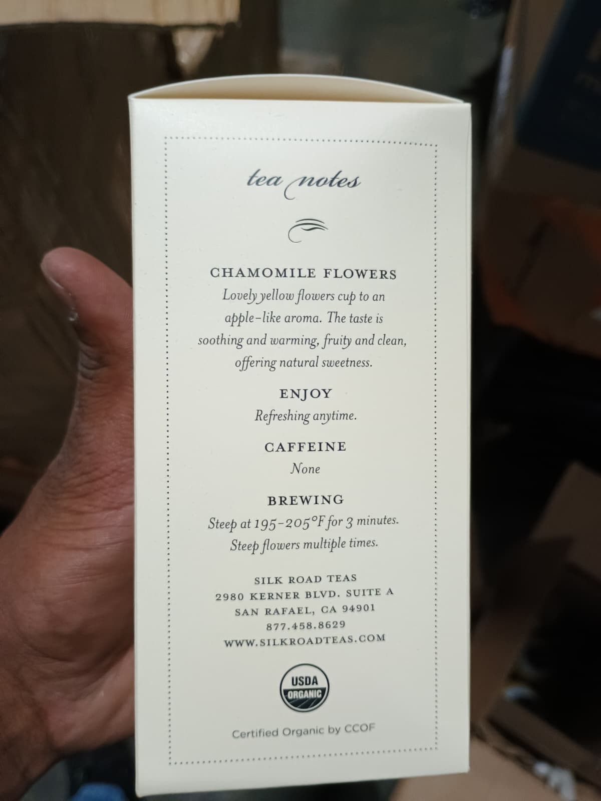 2 PACK Silk Road Teas, Organic Chamomile Flower, Caffeine Free