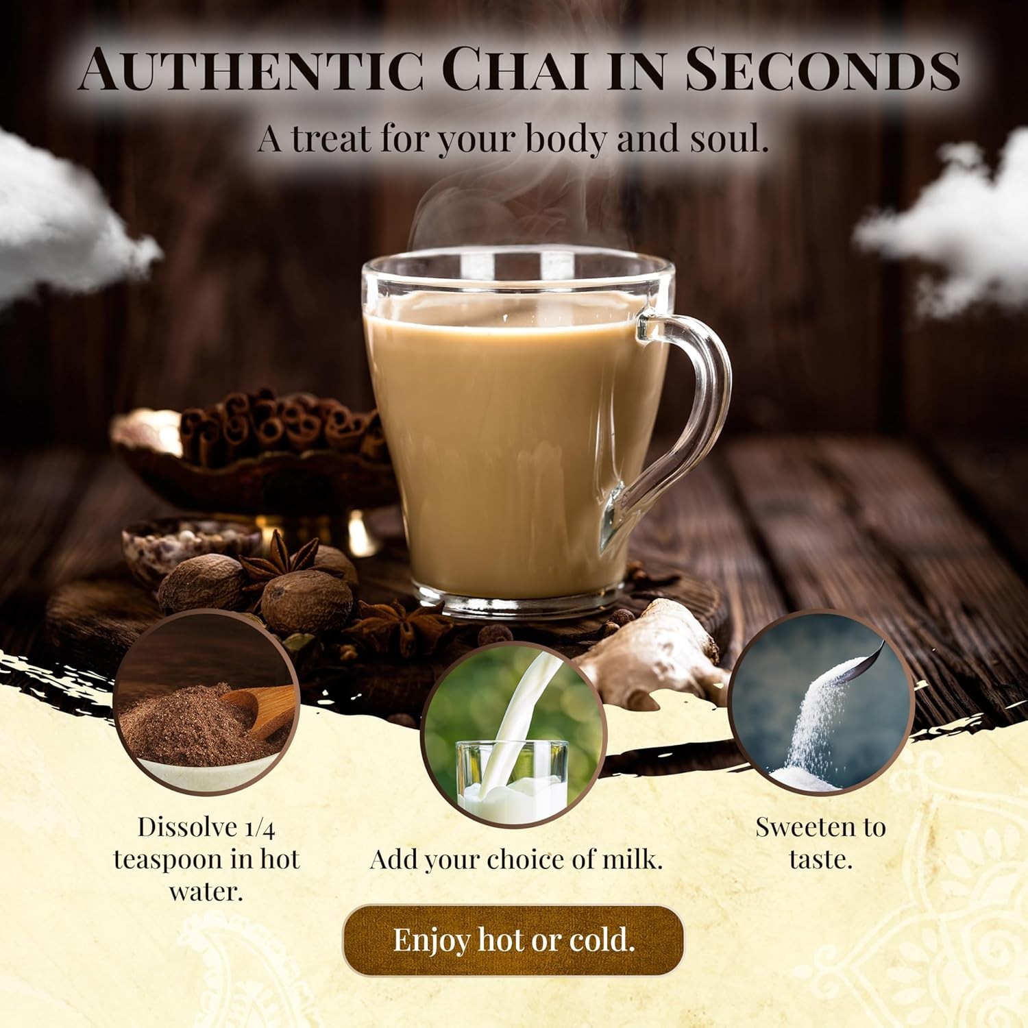 Organic Traditional Masala Chai – Just Add Hot Water for Instant Enjoyment