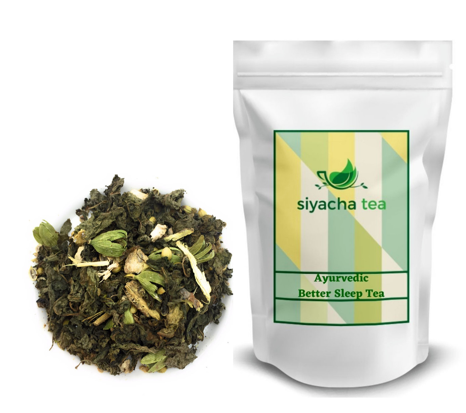 Ayurvedic Better Sleep Tea Stress Relief Herbal Soothing Blend Bed Time Tisane