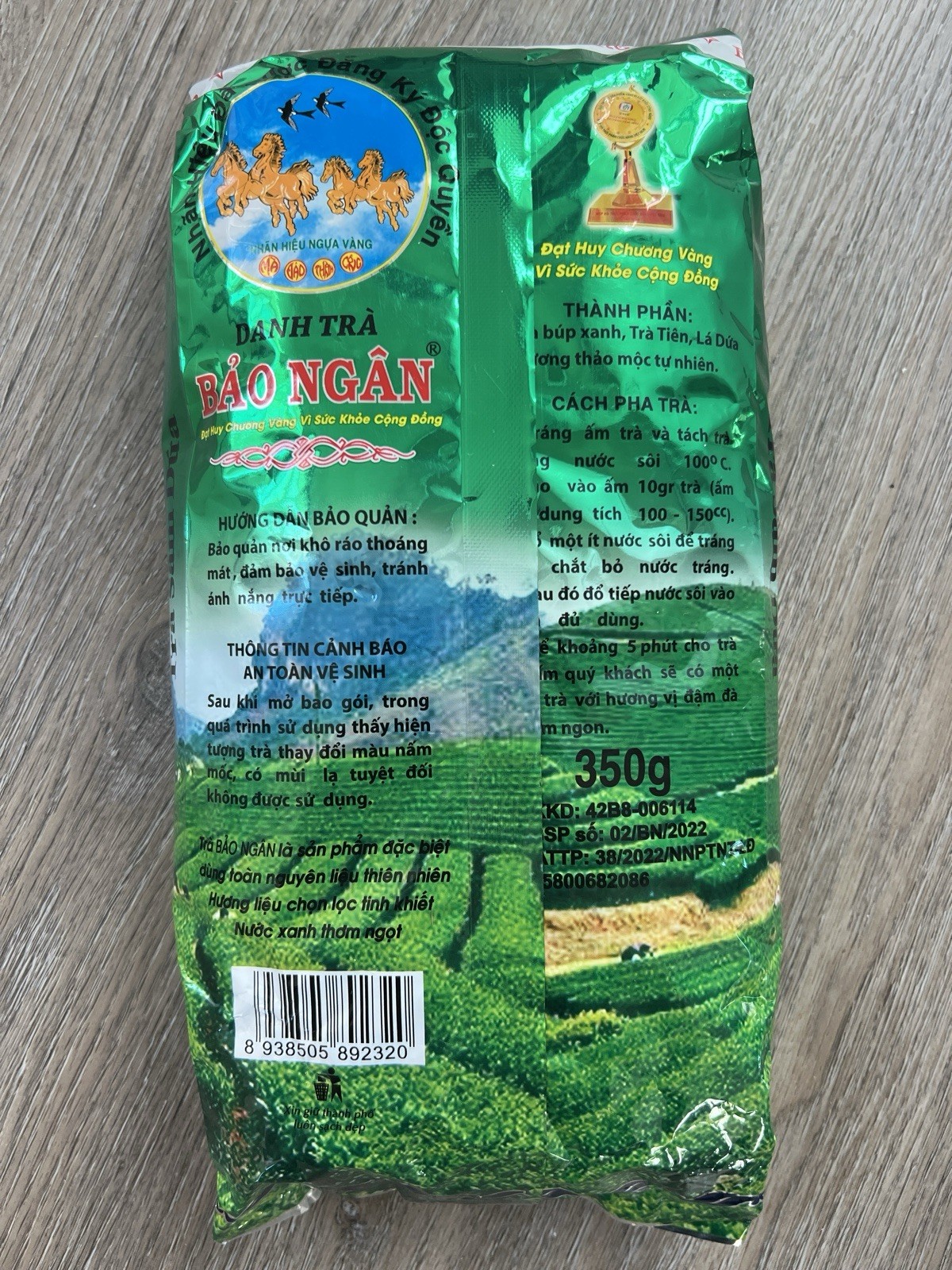 350g (12.3oz) Vietnamese Pandan Green Tea – Tra Sam Dua Bao Ngan from Vietnam