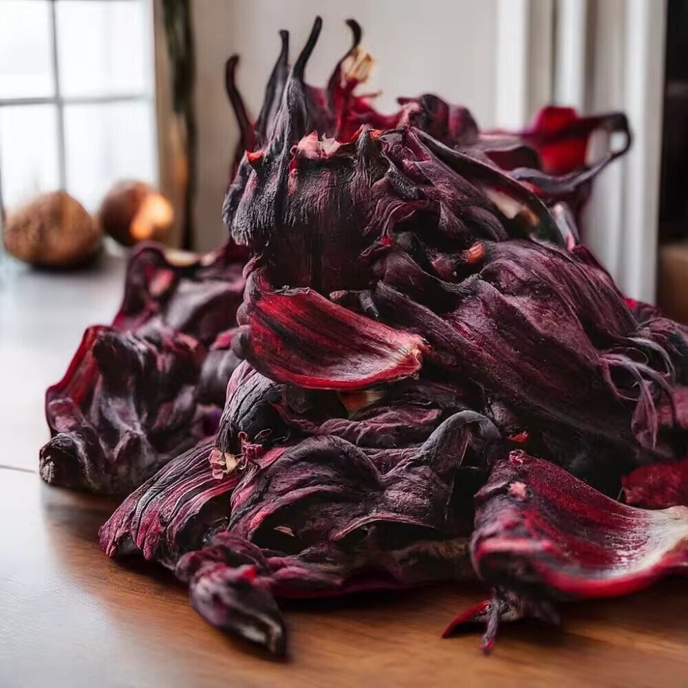Organic Dried Hibiscus Flower, Hibiscus Flower Tea, Flor de Jamaica 2.6 Oz