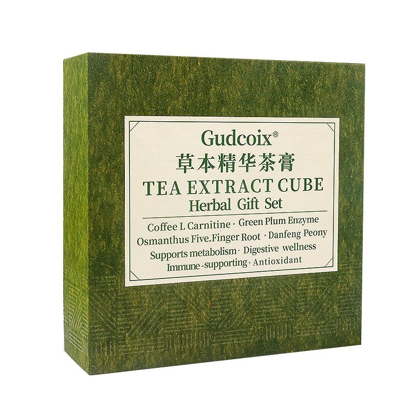 Herbal Tea Extract Cube Gift Set 4 Flavors Concentrated Tea Cubes Premium Box