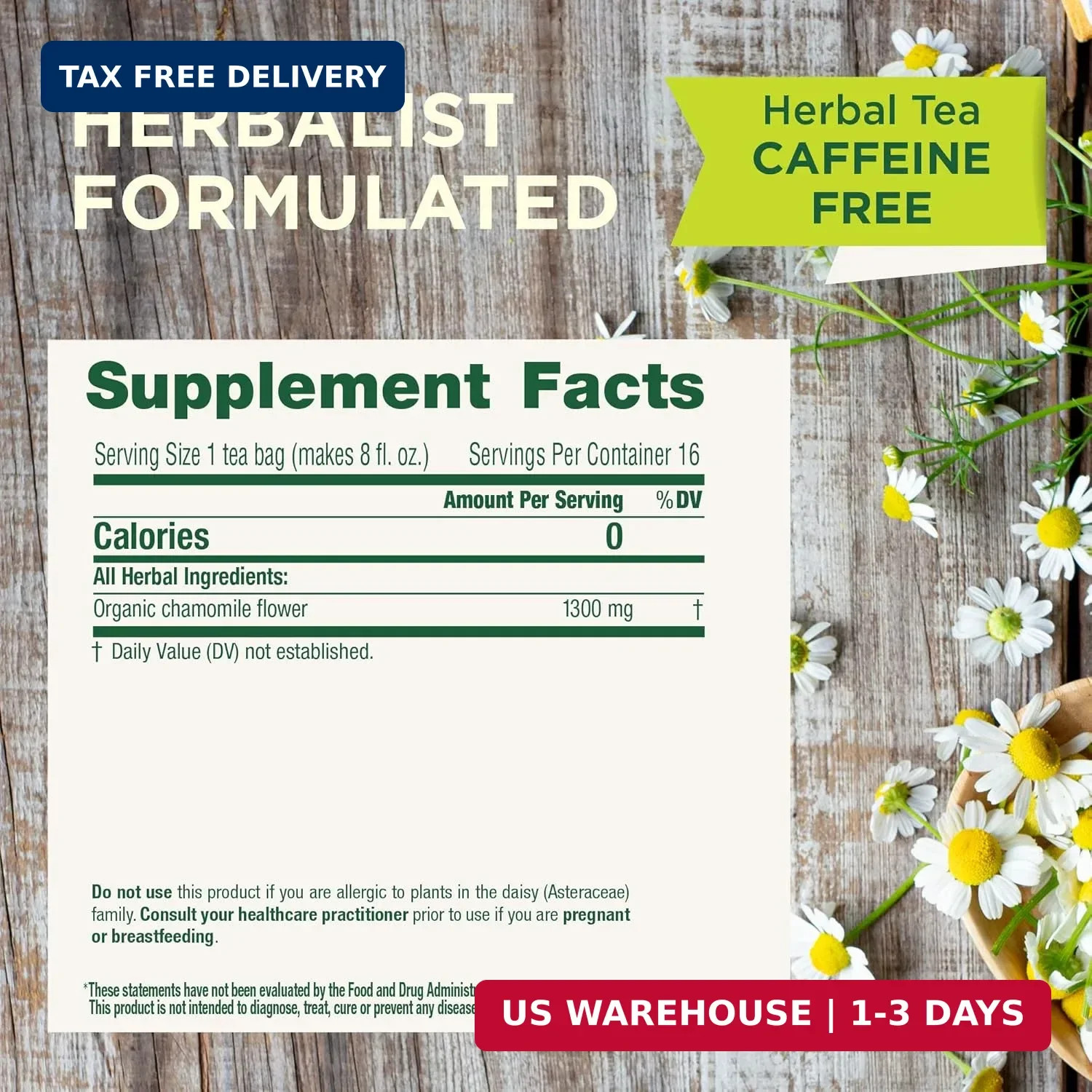 Traditional Medicinals Organic, Chamomile Tea – Supports Stress Relief and Relax