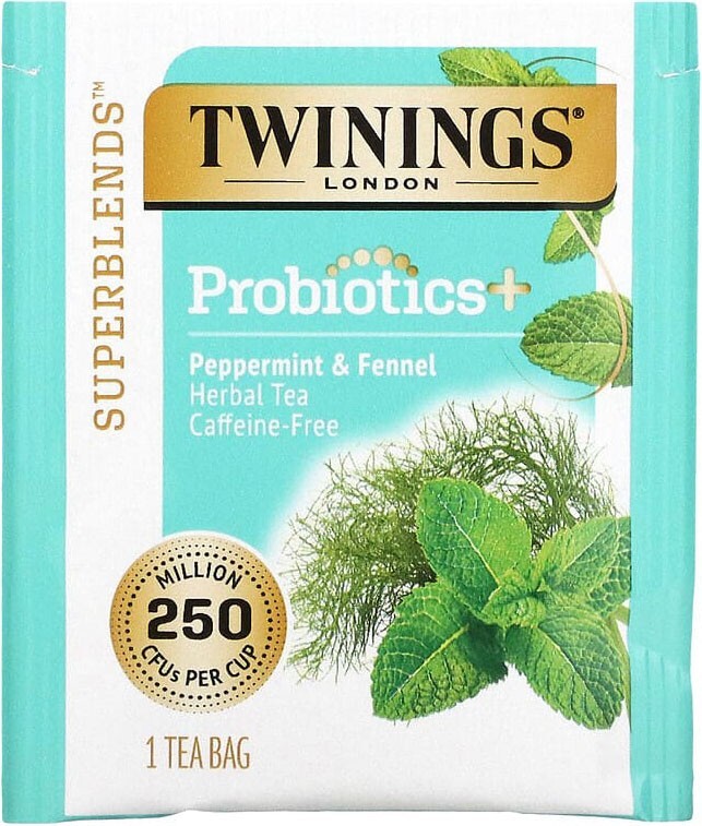 Twinings Probiotics Peppermint & Fennel Herbal Tea – 18 tea bags