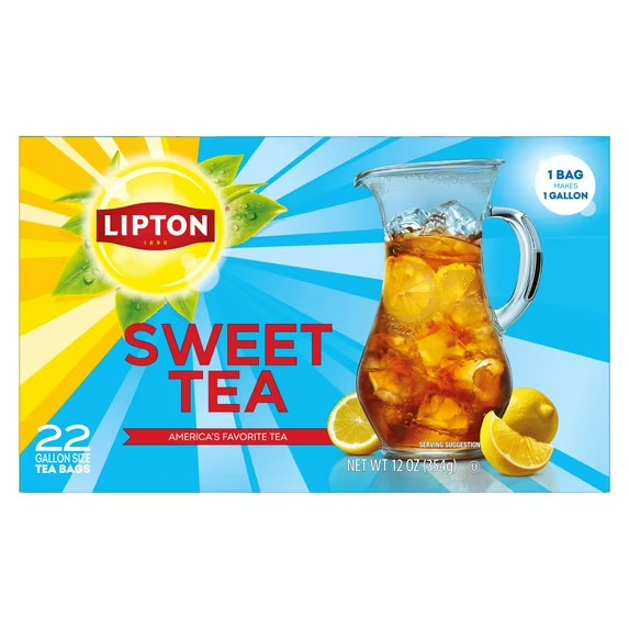 Lipton Iced Southern Sweet Tea Gallon Size Tea Bags Black Tea 22 CountFree SH.