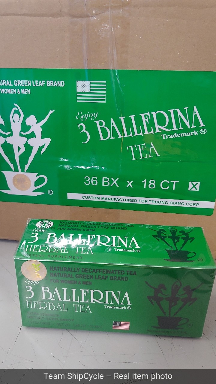 1 CARTON 36 BOX x 18 TEA BAG 648 3 BALLERINA HERBAL TEA EXTRA STRENGT G1N