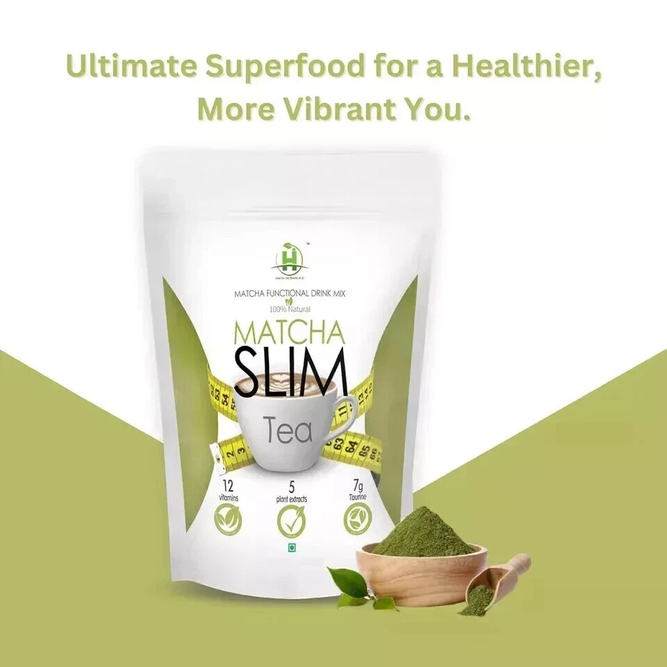Matcha Slim Green Tea (100gm) Weight Management High In Antioxidants Detoxifying