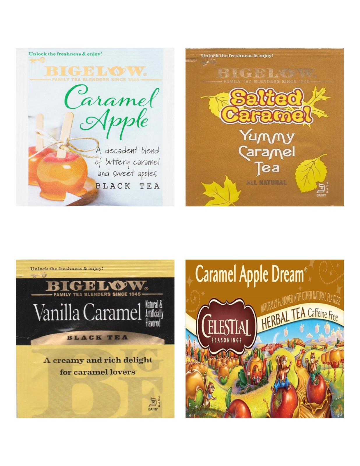 Dessert Tea Bag Sampler Variety Pack – 24 Single-Serve Varieties – 15 Brands