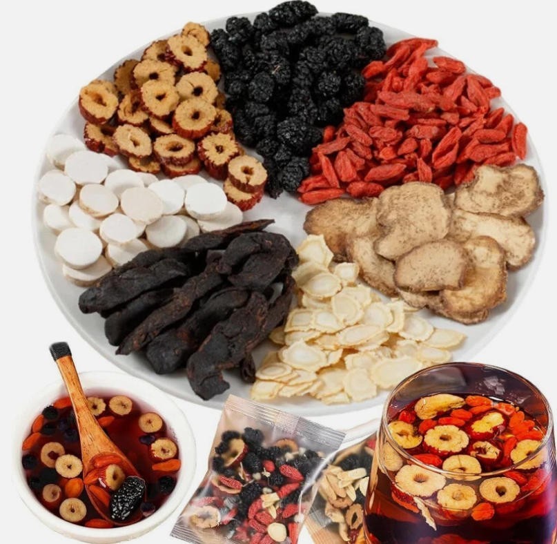 Kidney Ginseng Five Treasure Tea -Eight Treasure Tea with Wolfberry & Mulberry