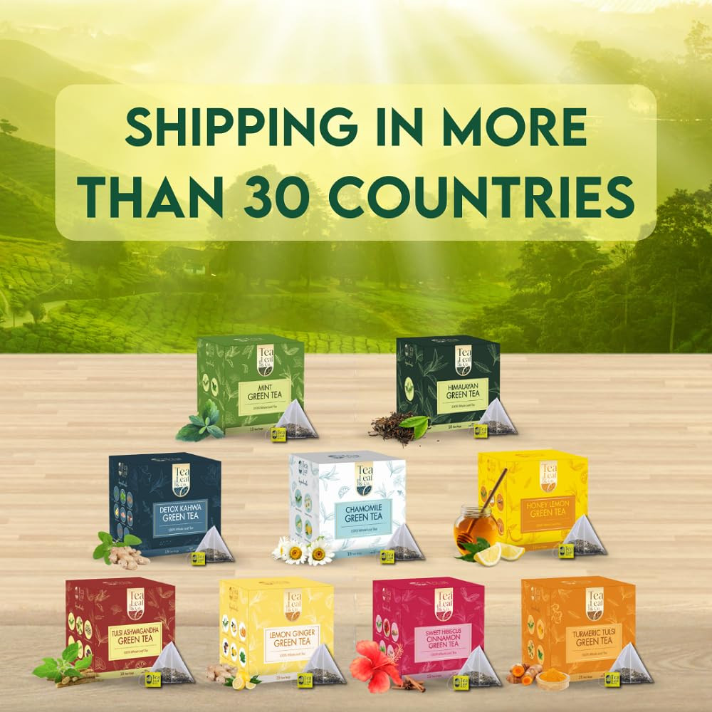 Sweet Hibiscus Cinnamon Green Tea Bags (50 Count), Caffeinated, Real and Natural