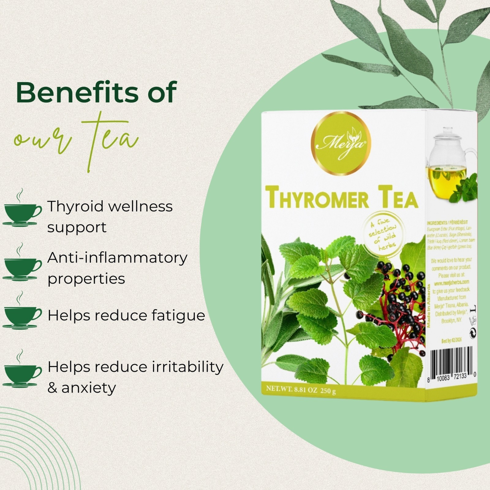 Thyromer Tea – Thyroid Support Tea – Loose Tea – 100% Natural Tea