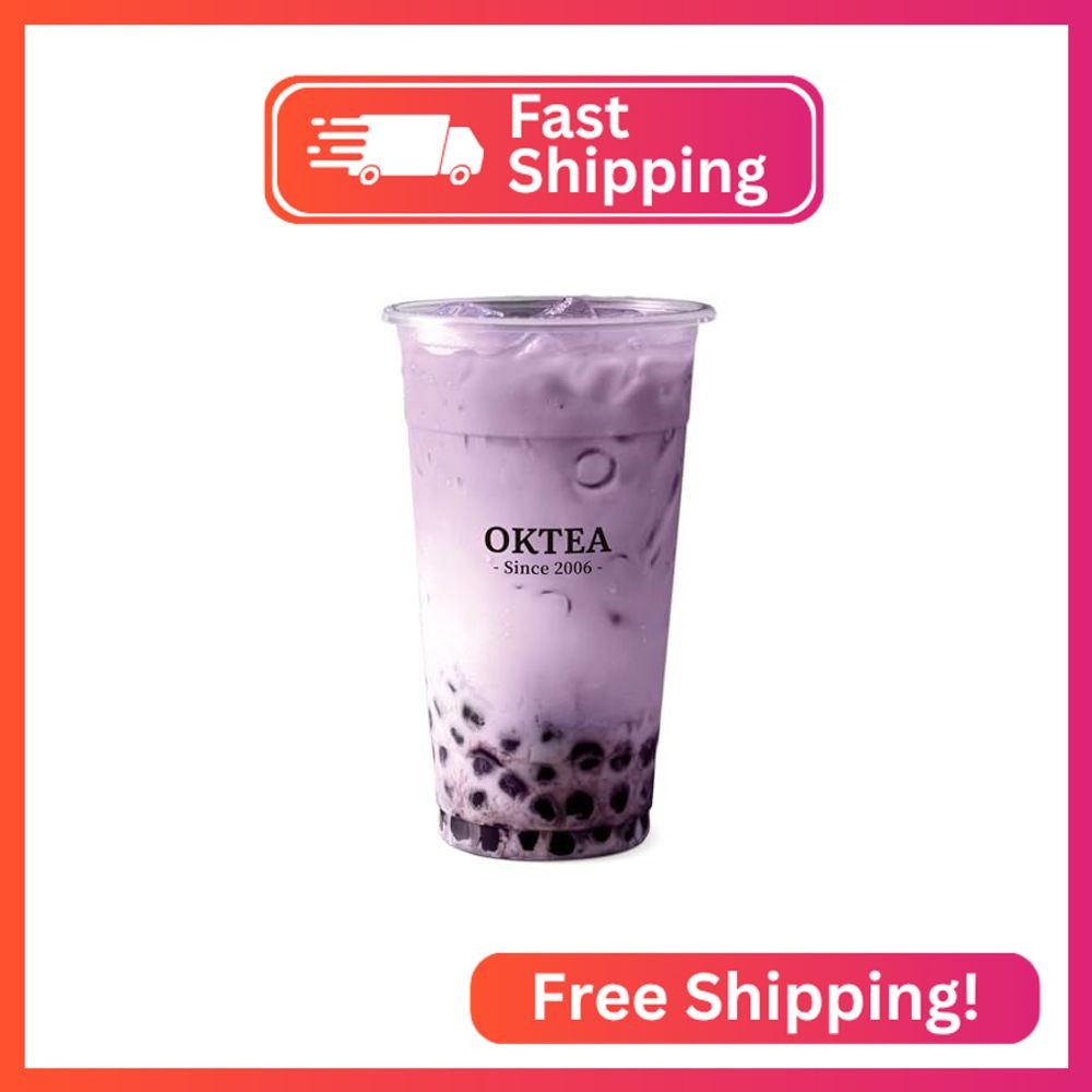 OKTEA Taro Rich & Creamy Style Bubble Pearl Milk Tea Kit – Taro Flavor, Real Sug