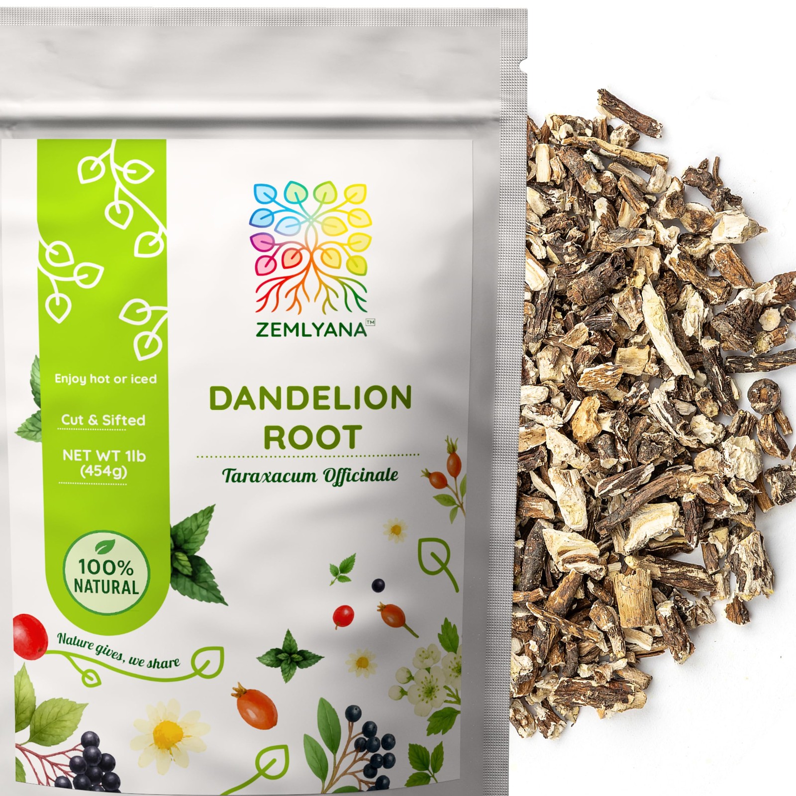 Dandelion Root Tea Herb Loose – Dried Cut and Sifted Roots – Raw Natural Unro…