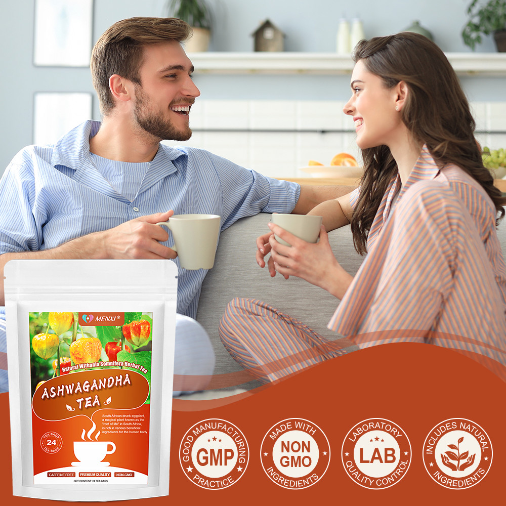 MENXI 24ags Ashwagandha Root Tea – Stress Relief & Adrenal Fatigue Soothing Brew