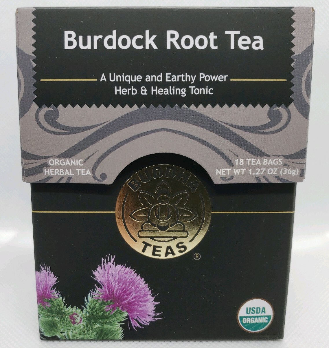 Buddha Teas Certified Organic Burdock Root Tea 18 Tea Bags